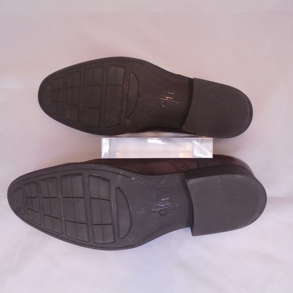 COLE HAAN MENS WINGTIP OXFORD BROWN LEATHER DRESS - Picture 8 of 8